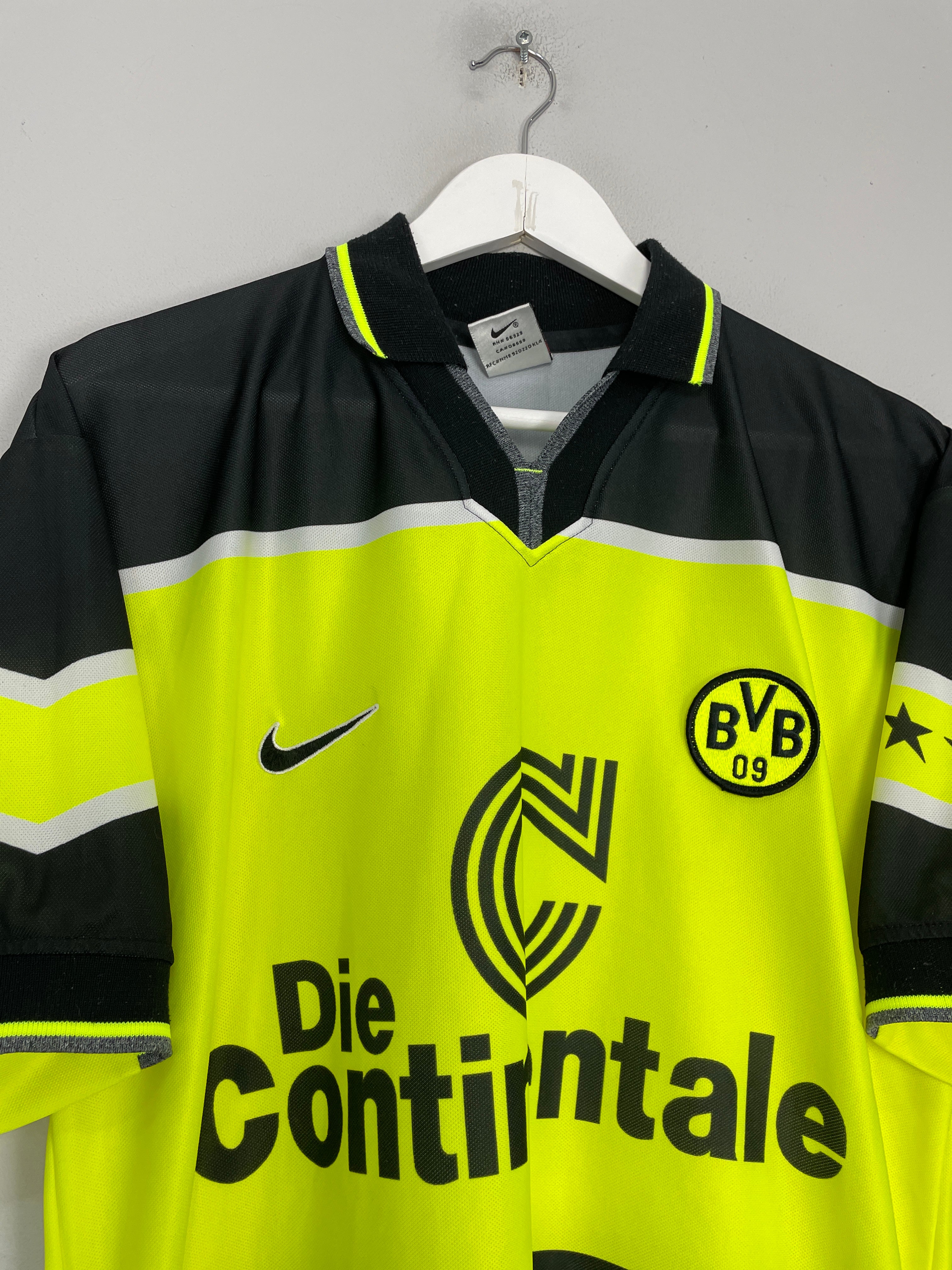 Shop 1997/98 DORTMUND 'CHAMPIONS' HOME SHIRT (L) NIKE, classic football shirts, vintage football shirts & retro soccer jerseys at Cult Kits