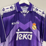 Shop 1996/97 REAL MADRID AWAY SHIRT (L) KELME, classic football shirts, vintage football shirts & retro soccer jerseys at Cult Kits