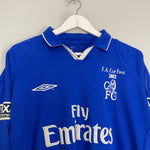 Shop 2001/03 CHELSEA LAMPARD #8 L/S *FA CUP FINAL* HOME SHIRT (L) UMBRO, classic football shirts, vintage football shirts & retro soccer jerseys at Cult Kits