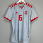 Shop 2018/19 SPAIN A.INIESTA #6 AWAY SHIRT (L) ADIDAS, classic football shirts, vintage football shirts & retro soccer jerseys at Cult Kits
