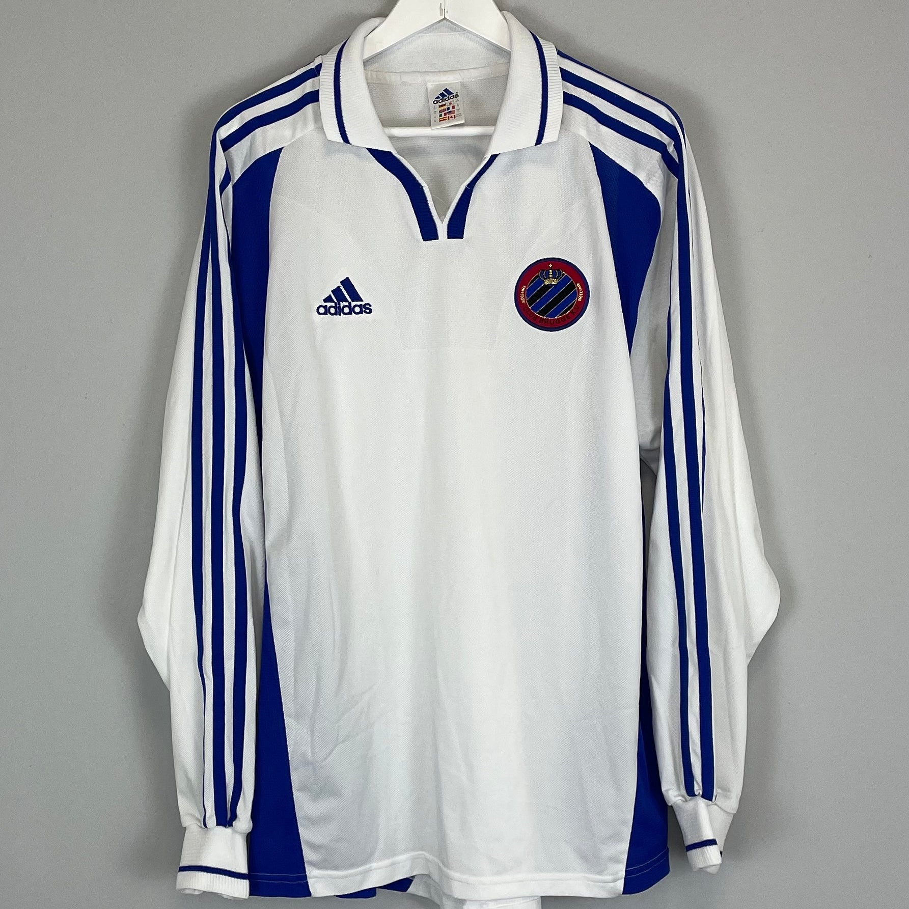 Shop 2000/01 CLUB BRUGGE *PLAYER ISSUE* AWAY SHIRT (XL) ADIDAS, classic football shirts, vintage football shirts & retro soccer jerseys at Cult Kits