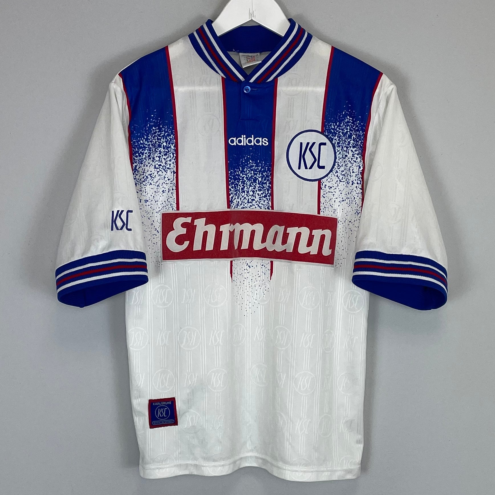 Shop 1996/98 KARLSRUHER HOME SHIRT (S) ADIDAS, classic football shirts, vintage football shirts & retro soccer jerseys at Cult Kits
