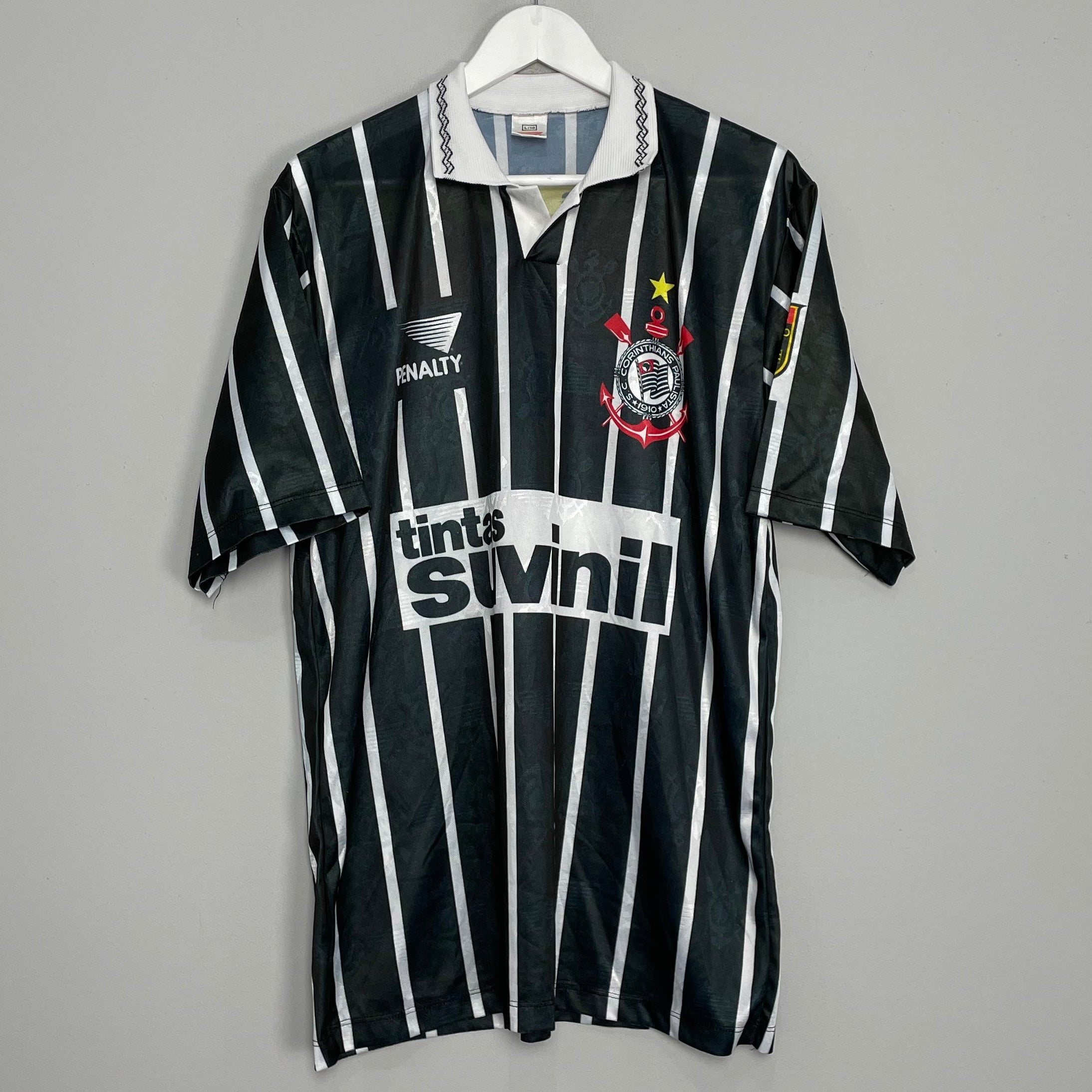 Shop 1995 CORINTHIANS #7 HOME SHIRT (L) PENALTY, classic football shirts, vintage football shirts & retro soccer jerseys at Cult Kits