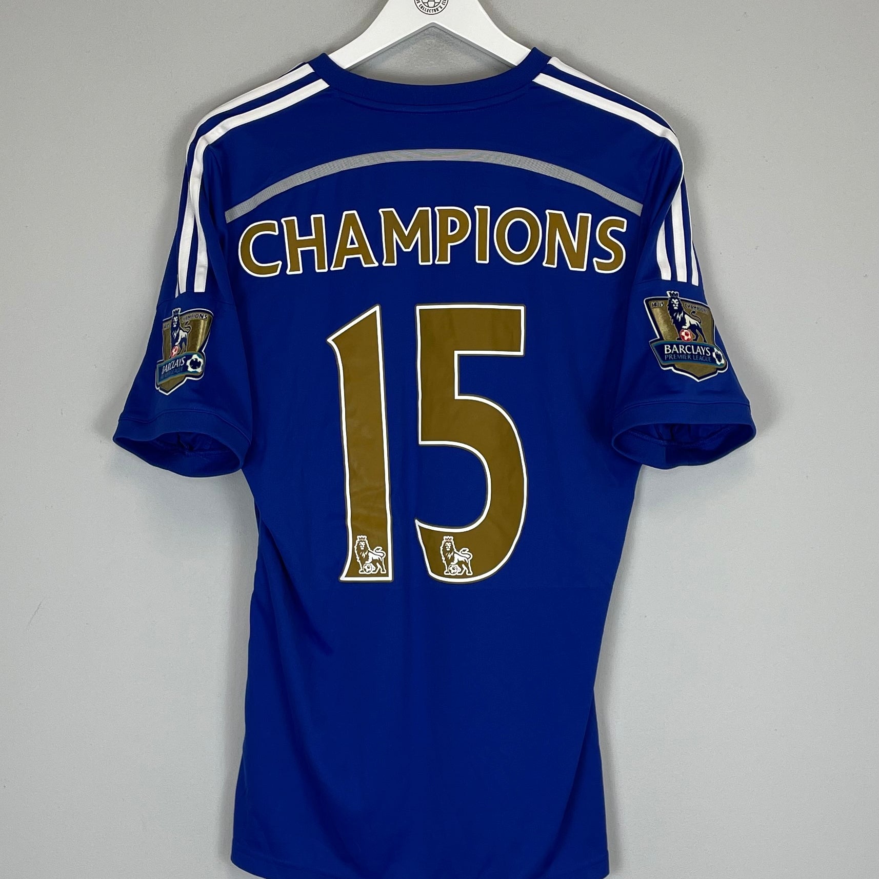 Shop 2014/15 CHELSEA CHAMPIONS #15 HOME SHIRT (M) ADIDAS, classic football shirts, vintage football shirts & retro soccer jerseys at Cult Kits