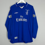 Shop 2001/03 CHELSEA LAMPARD #8 L/S *FA CUP FINAL* HOME SHIRT (L) UMBRO, classic football shirts, vintage football shirts & retro soccer jerseys at Cult Kits