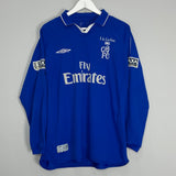 Shop 2001/03 CHELSEA LAMPARD #8 L/S *FA CUP FINAL* HOME SHIRT (L) UMBRO, classic football shirts, vintage football shirts & retro soccer jerseys at Cult Kits