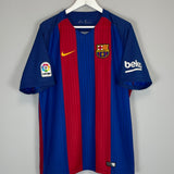 Shop 2016/17 BARCELONA MESSI #10 HOME SHIRT (XL) NIKE, classic football shirts, vintage football shirts & retro soccer jerseys at Cult Kits