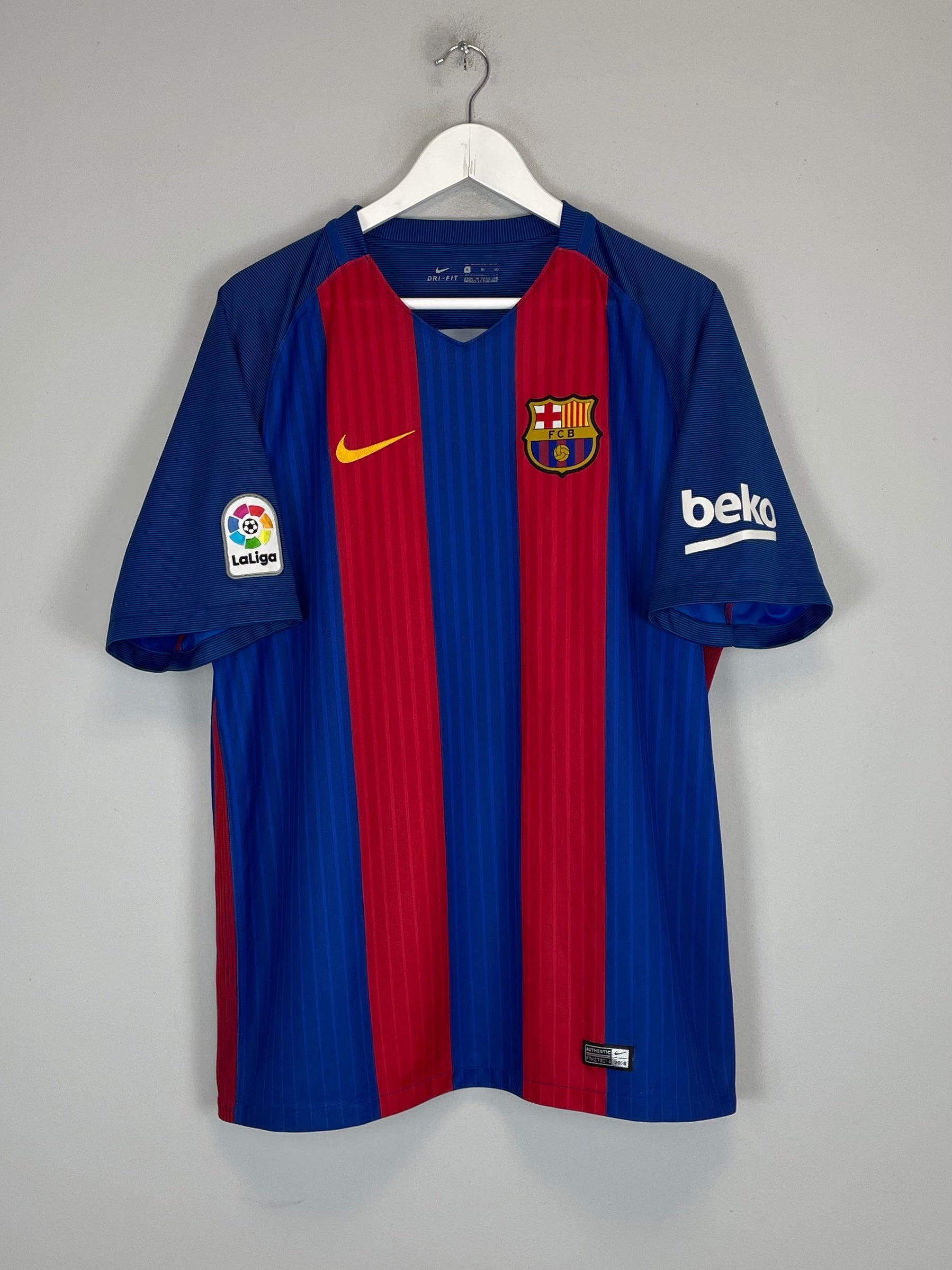 Shop 2016/17 BARCELONA MESSI #10 HOME SHIRT (XL) NIKE, classic football shirts, vintage football shirts & retro soccer jerseys at Cult Kits