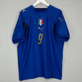 Shop 2006/07 ITALY TONI #9 HOME SHIRT (XL) PUMA, classic football shirts, vintage football shirts & retro soccer jerseys at Cult Kits