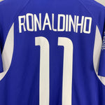Shop 2002/04 BRAZIL RONALDINHO #11 AWAY SHIRT (M) NIKE, classic football shirts, vintage football shirts & retro soccer jerseys at Cult Kits