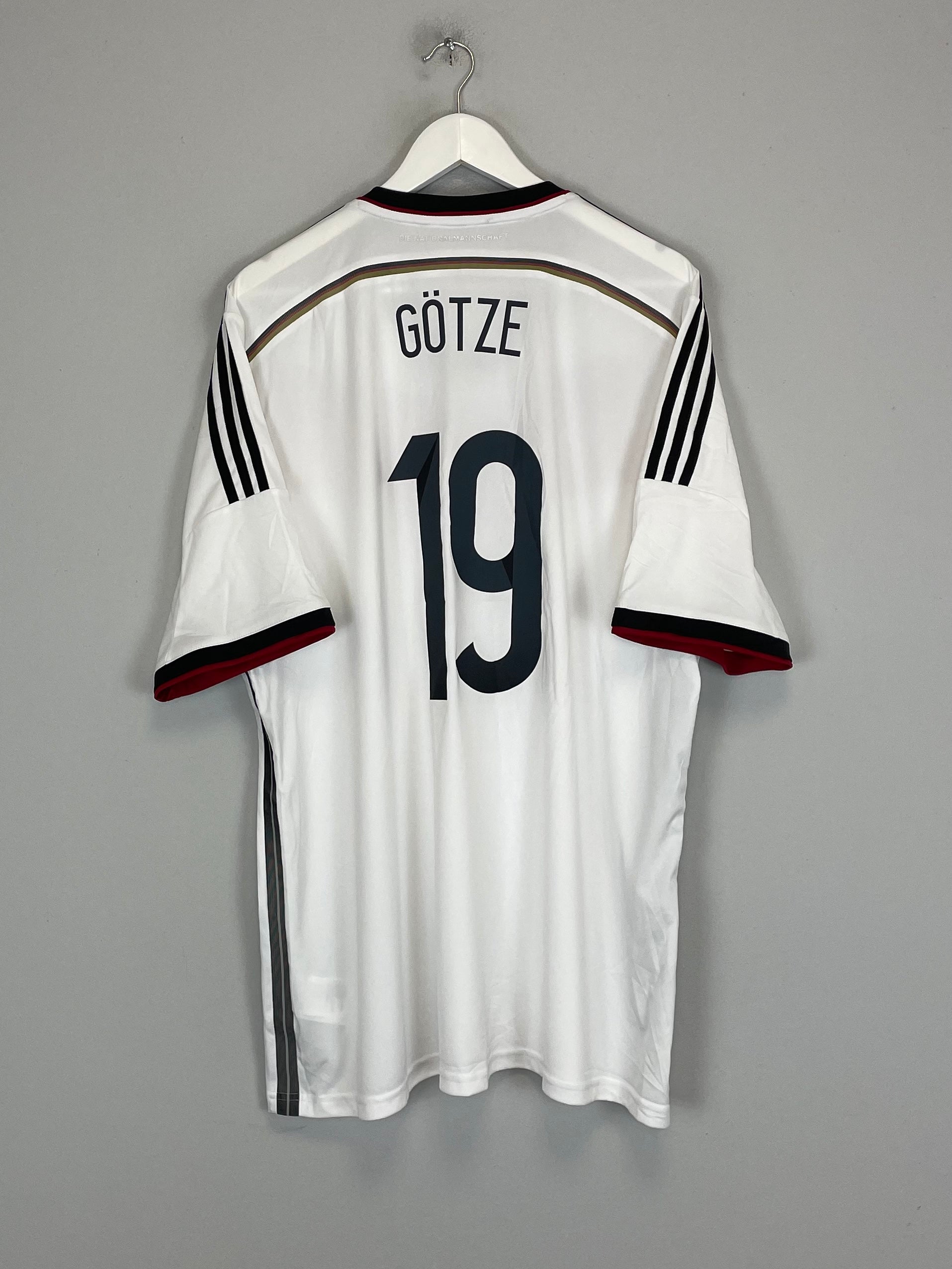 Shop 2014/15 GERMANY GOTZE #19 HOME SHIRT (XXL) ADIDAS, classic football shirts, vintage football shirts & retro soccer jerseys at Cult Kits