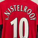 2002/04 MANCHESTER UNITED V.NISTELROOY #10 L/S HOME SHIRT (M) NIKE