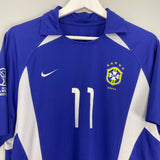 Shop 2002/04 BRAZIL RONALDINHO #11 AWAY SHIRT (M) NIKE, classic football shirts, vintage football shirts & retro soccer jerseys at Cult Kits