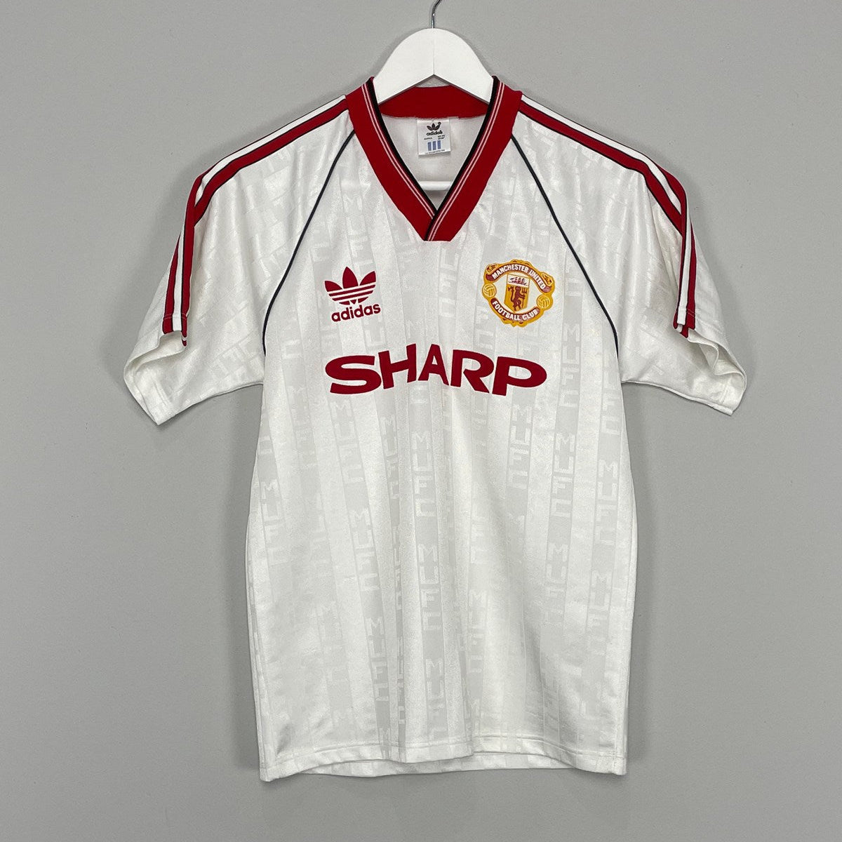 Shop 1988/90 MANCHESTER UNITED AWAY SHIRT (S) ADIDAS, classic football shirts, vintage football shirts & retro soccer jerseys at Cult Kits
