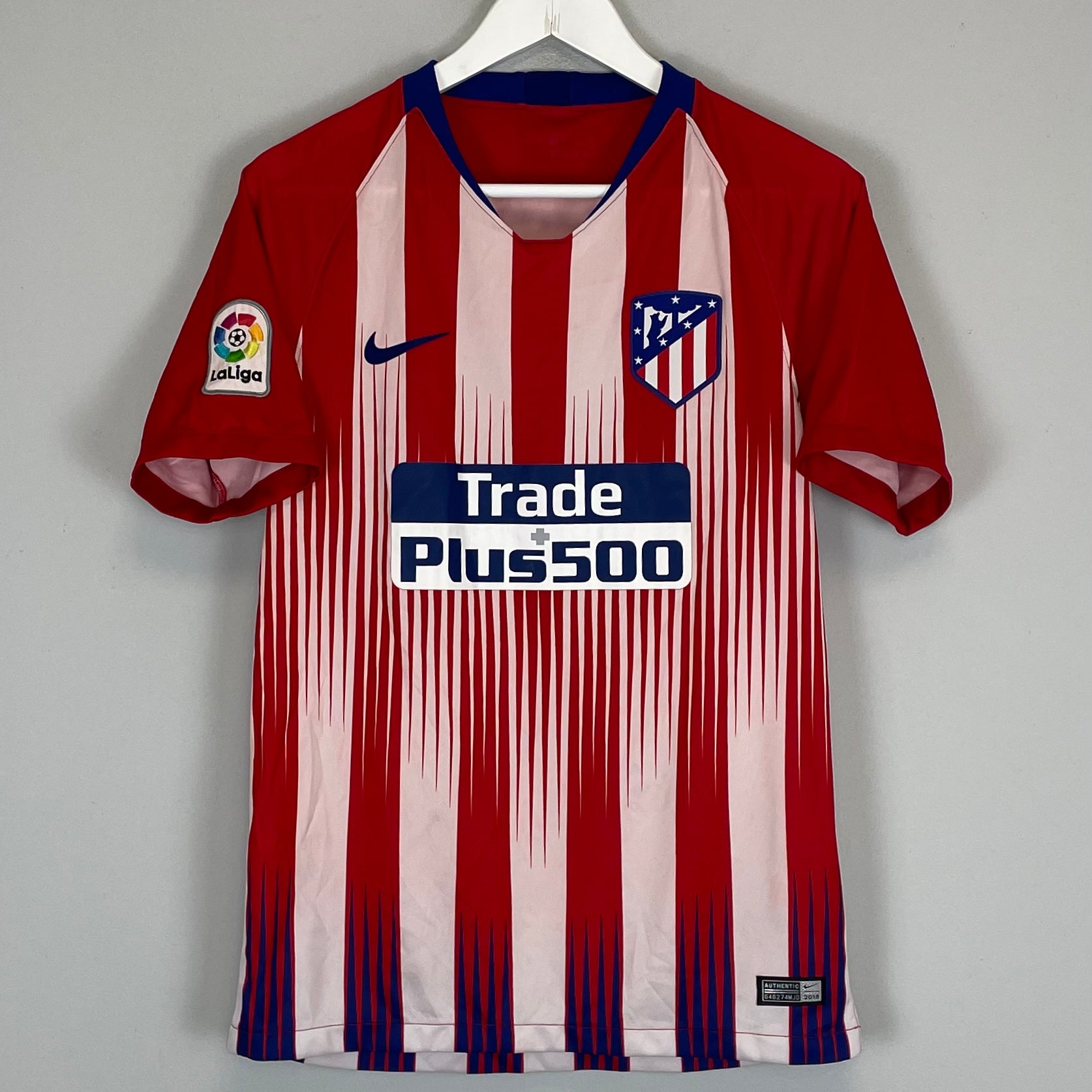 Shop 2018/19 ATLETICO MADRID HOME SHIRT (S) NIKE, classic football shirts, vintage football shirts & retro soccer jerseys at Cult Kits