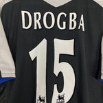 Shop 2004/05 CHELSEA DROGBA #15 AWAY SHIRT (XL) UMBRO, classic football shirts, vintage football shirts & retro soccer jerseys at Cult Kits