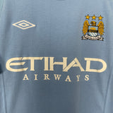 2010/11 MANCHESTER CITY SILVA #21 HOME SHIRT (M) UMBRO