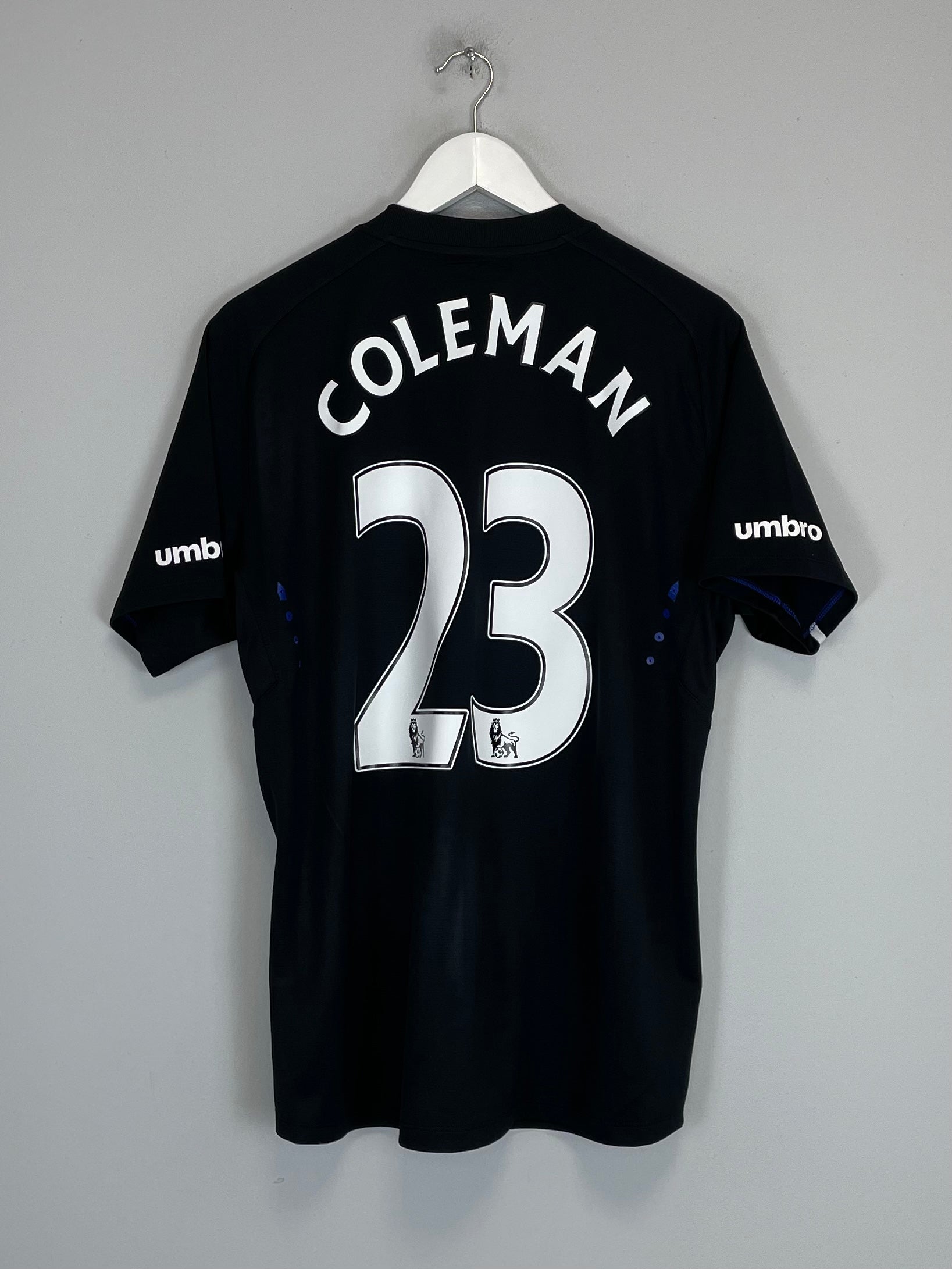 Shop 2014/15 EVERTON COLEMAN #23 AWAY SHIRT (L) UMBRO, classic football shirts, vintage football shirts & retro soccer jerseys at Cult Kits