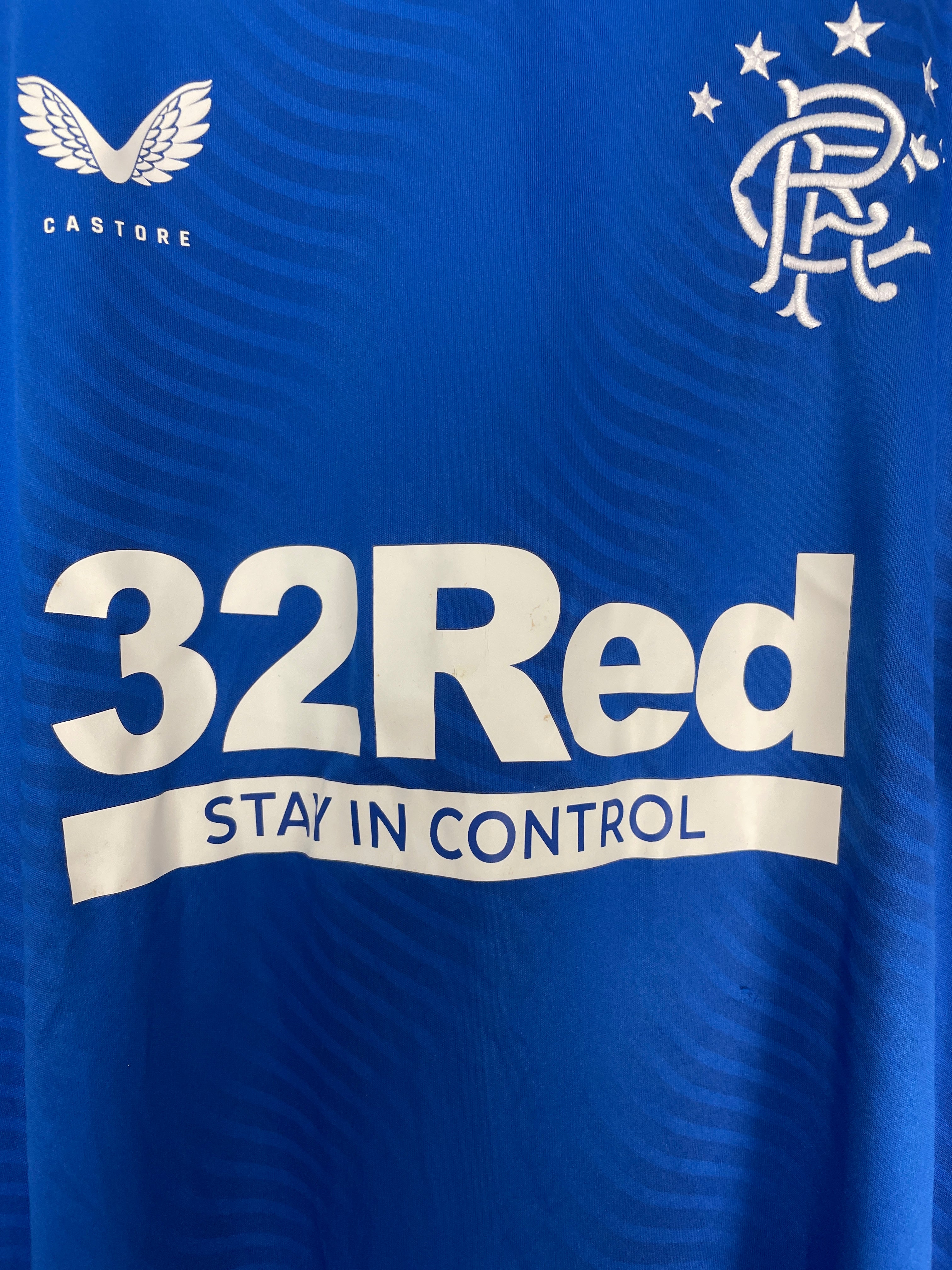 Shop 2020/21 RANGERS HOME SHIRT (XL) CASTORE, classic football shirts, vintage football shirts & retro soccer jerseys at Cult Kits
