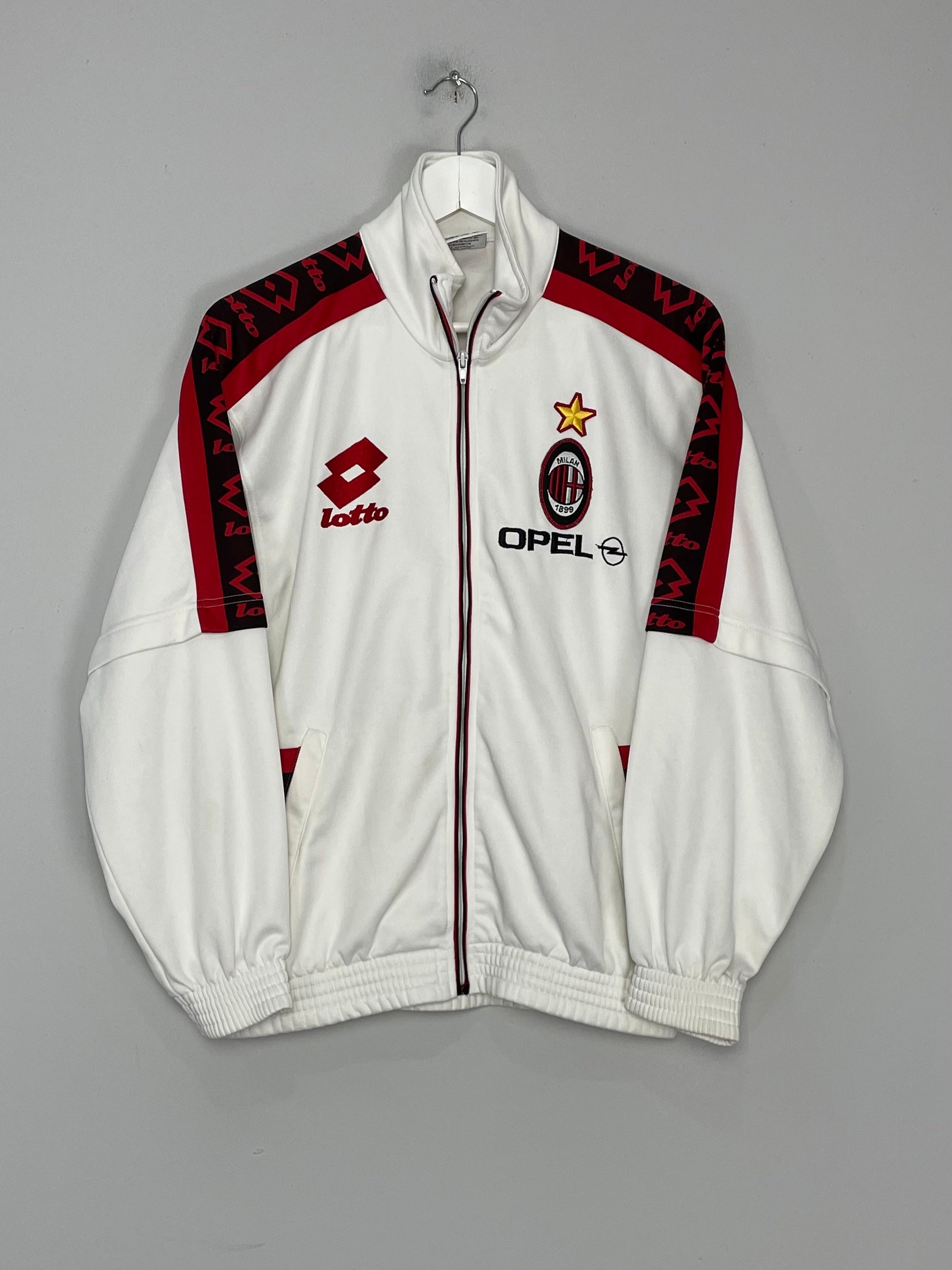 Shop 1995/96 AC MILAN TRACK JACKET (M) LOTTO, classic football shirts, vintage football shirts & retro soccer jerseys at Cult Kits