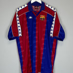 Shop 1992/95 BARCELONA HOME SHIRT (XL) KAPPA, classic football shirts, vintage football shirts & retro soccer jerseys at Cult Kits