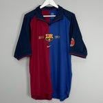 Shop 1999/00 BARCELONA GUARDIOLA #4 *CENTENARY* HOME SHIRT (L) NIKE, classic football shirts, vintage football shirts & retro soccer jerseys at Cult Kits