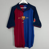 Shop 1999/00 BARCELONA GUARDIOLA #4 *CENTENARY* HOME SHIRT (L) NIKE, classic football shirts, vintage football shirts & retro soccer jerseys at Cult Kits