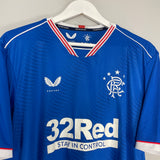 Shop 2020/21 RANGERS HOME SHIRT (XL) CASTORE, classic football shirts, vintage football shirts & retro soccer jerseys at Cult Kits