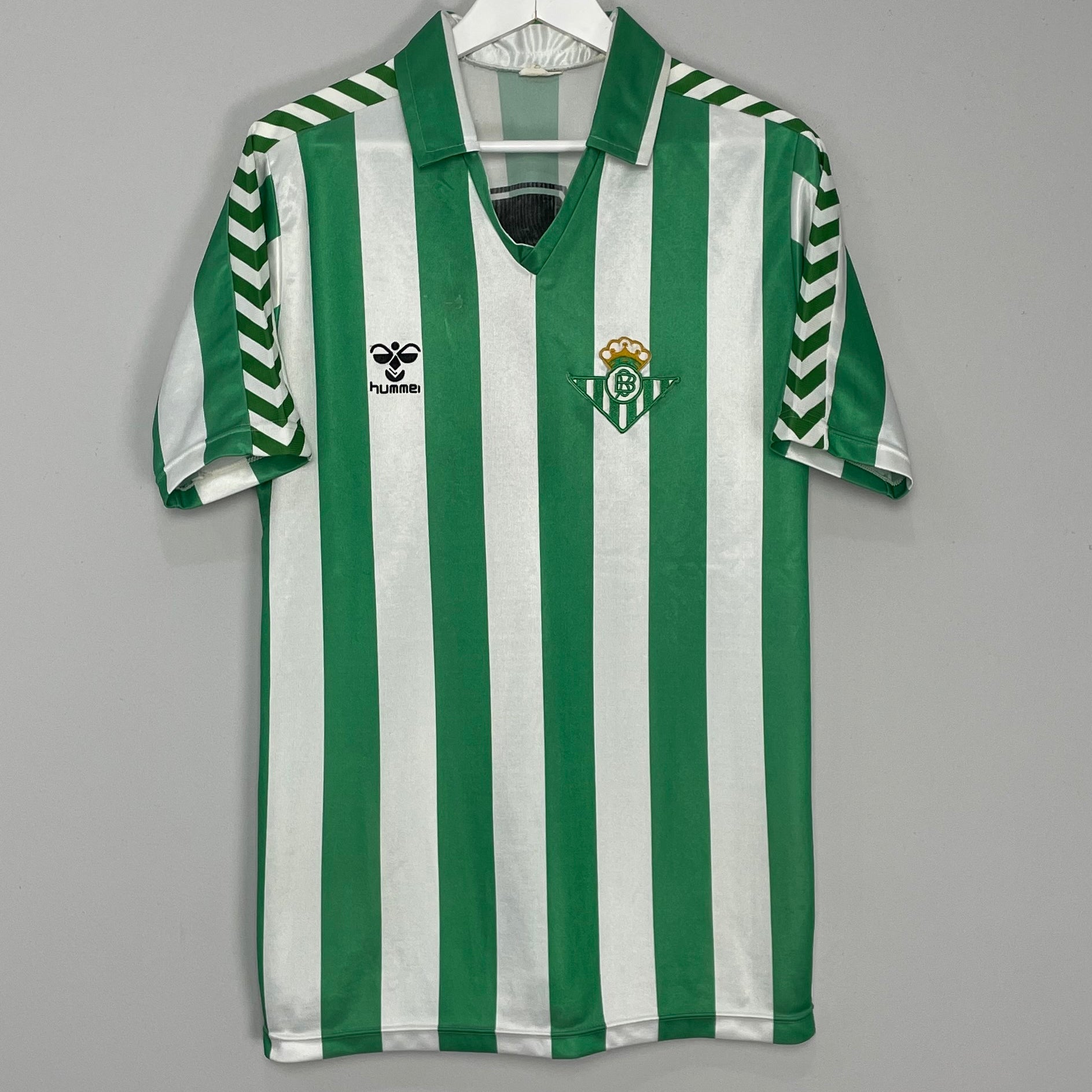 Shop 1988/90 REAL BETIS #3 HOME SHIRT (L) HUMMEL, classic football shirts, vintage football shirts & retro soccer jerseys at Cult Kits