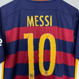 Shop 2015/16 BARCELONA MESSI #10 HOME SHIRT (L) NIKE, classic football shirts, vintage football shirts & retro soccer jerseys at Cult Kits