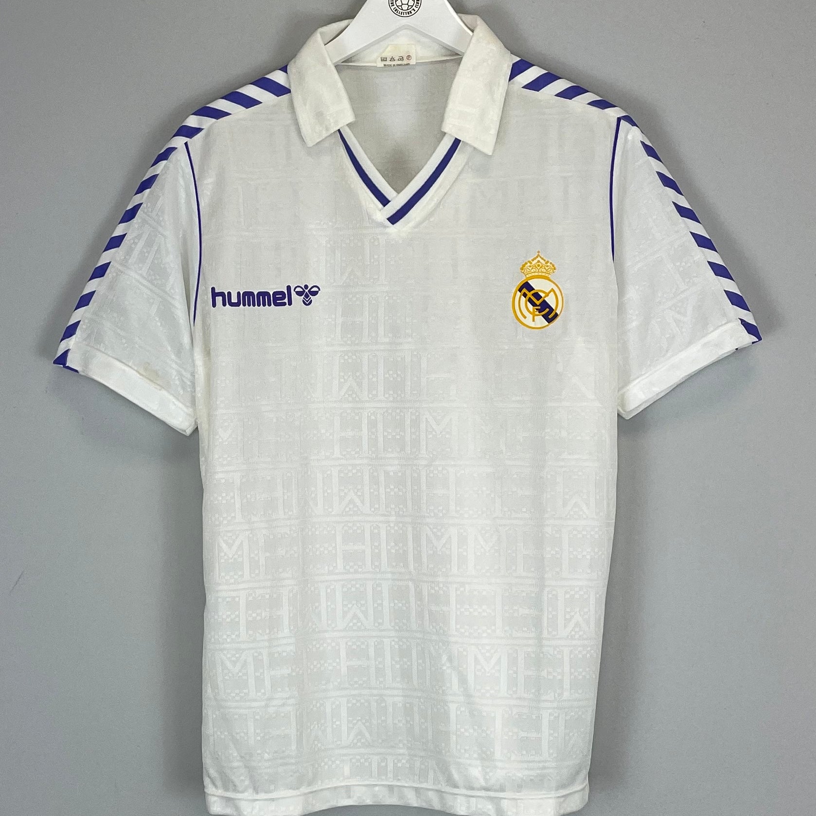 Shop 1986/88 REAL MADRID *MINT* HOME SHIRT (L) HUMMEL, classic football shirts, vintage football shirts & retro soccer jerseys at Cult Kits