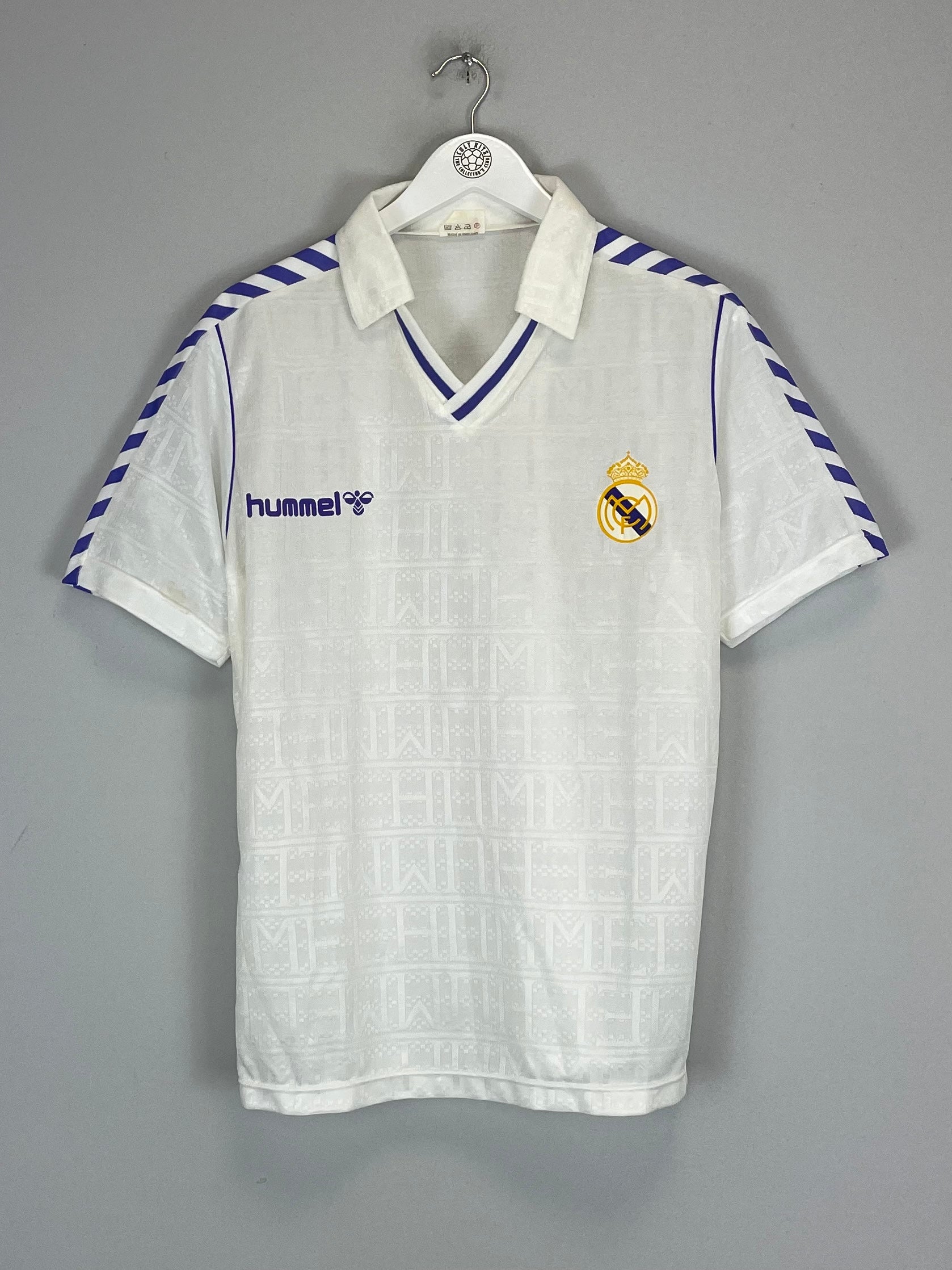 Shop 1986/88 REAL MADRID *MINT* HOME SHIRT (L) HUMMEL, classic football shirts, vintage football shirts & retro soccer jerseys at Cult Kits