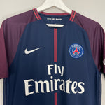 Shop 2017/18 PSG EZRA #6 HOME SHIRT (M) NIKE, classic football shirts, vintage football shirts & retro soccer jerseys at Cult Kits