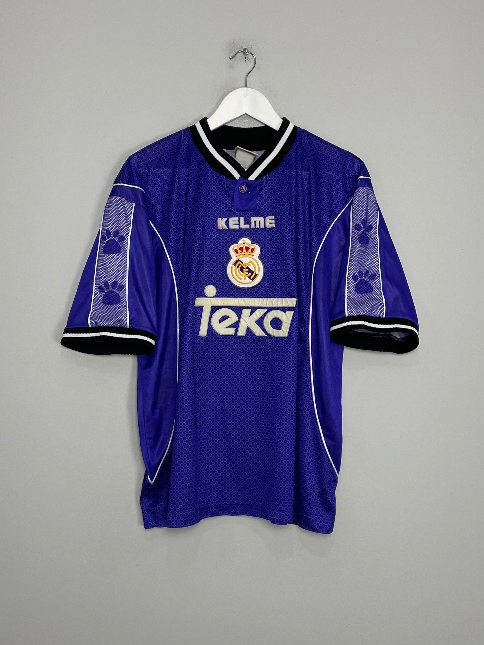 Shop 1997/98 REAL MADRID AWAY SHIRT (M) KELME, classic football shirts, vintage football shirts & retro soccer jerseys at Cult Kits