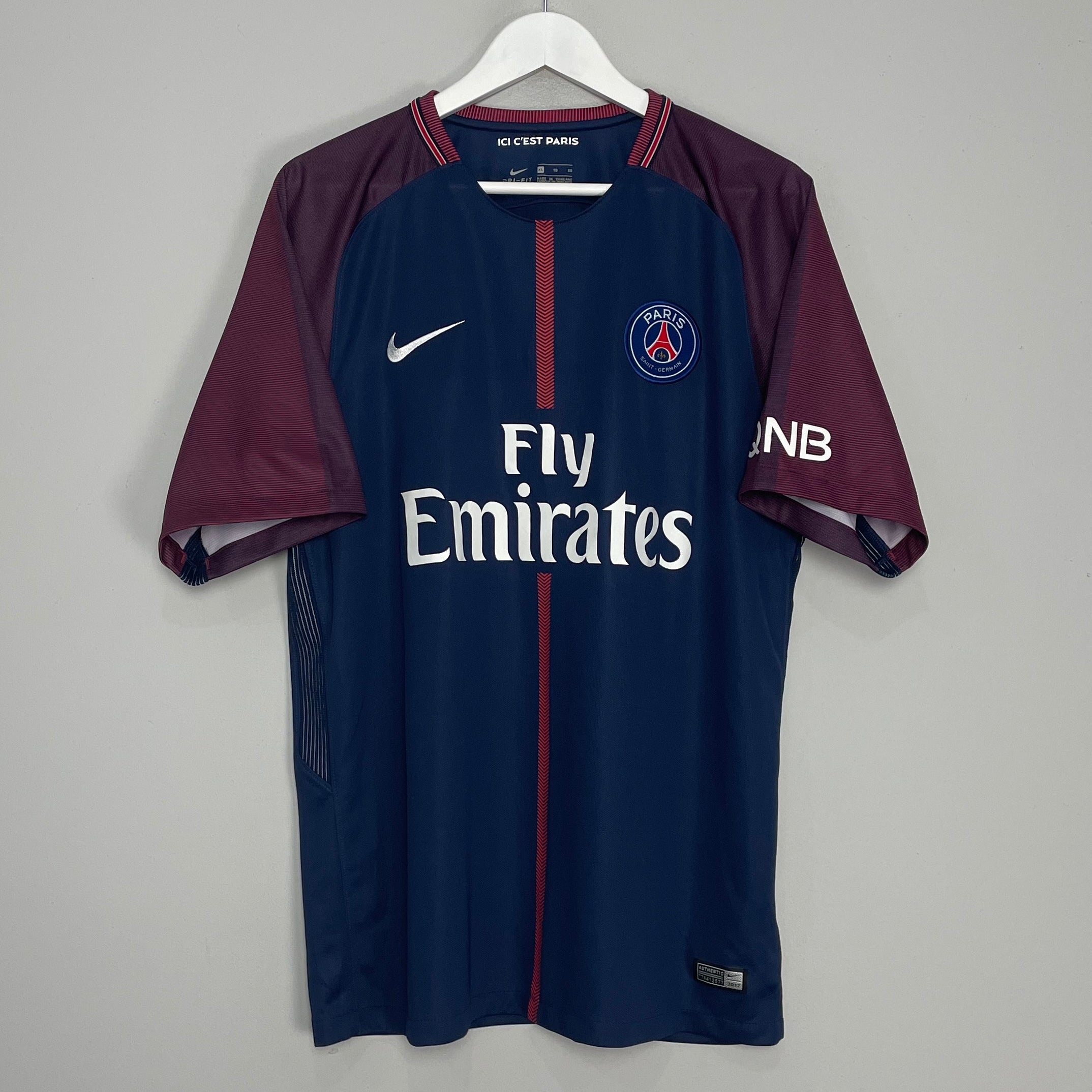 Shop 2017/18 PSG HOME SHIRT (XL) NIKE, classic football shirts, vintage football shirts & retro soccer jerseys at Cult Kits