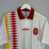 Shop 1994/96 SPAIN AWAY SHIRT (L) ADIDAS, classic football shirts, vintage football shirts & retro soccer jerseys at Cult Kits
