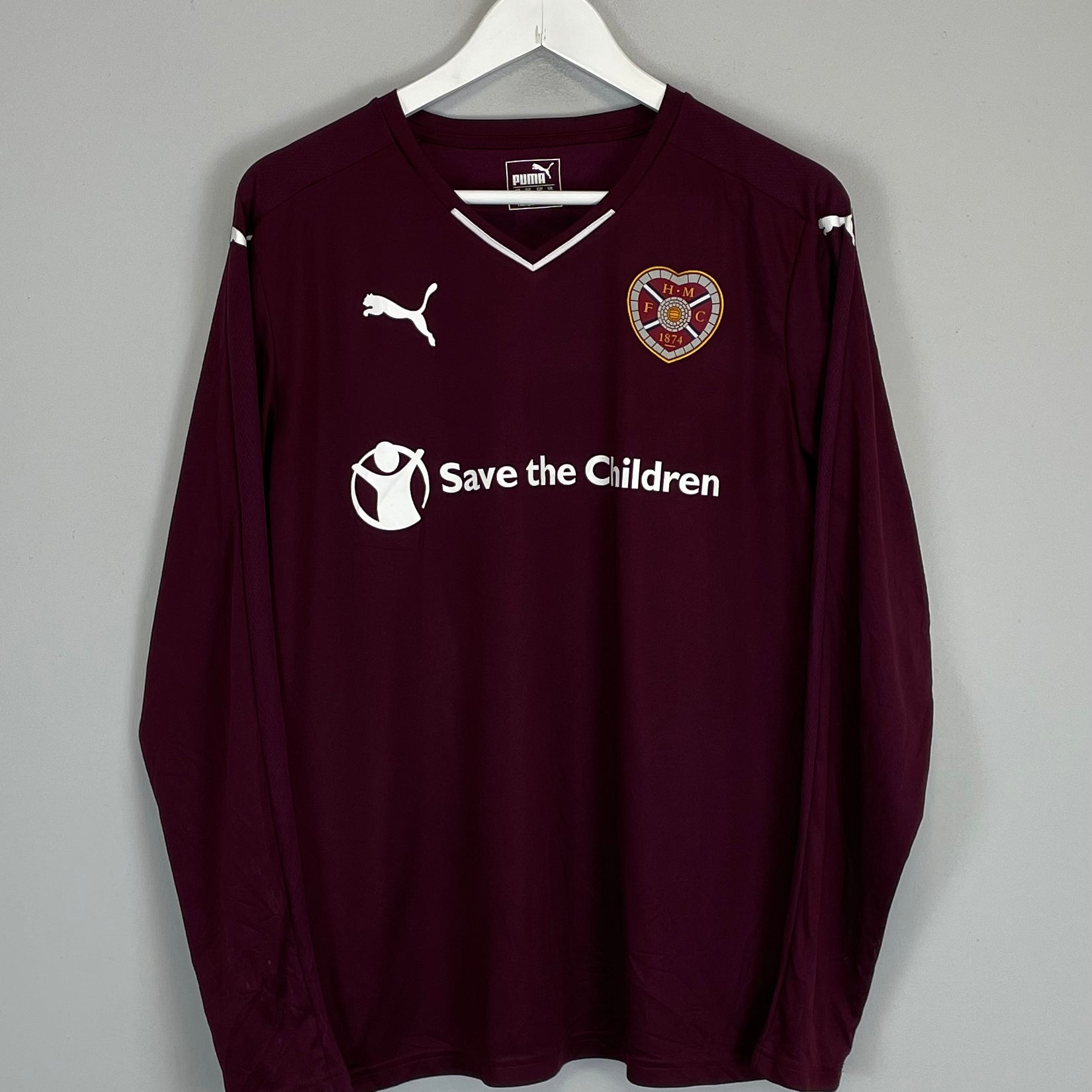 Shop 2016/17 HEARTS SARMA #20 L/S HOME SHIRT (M) PUMA, classic football shirts, vintage football shirts & retro soccer jerseys at Cult Kits