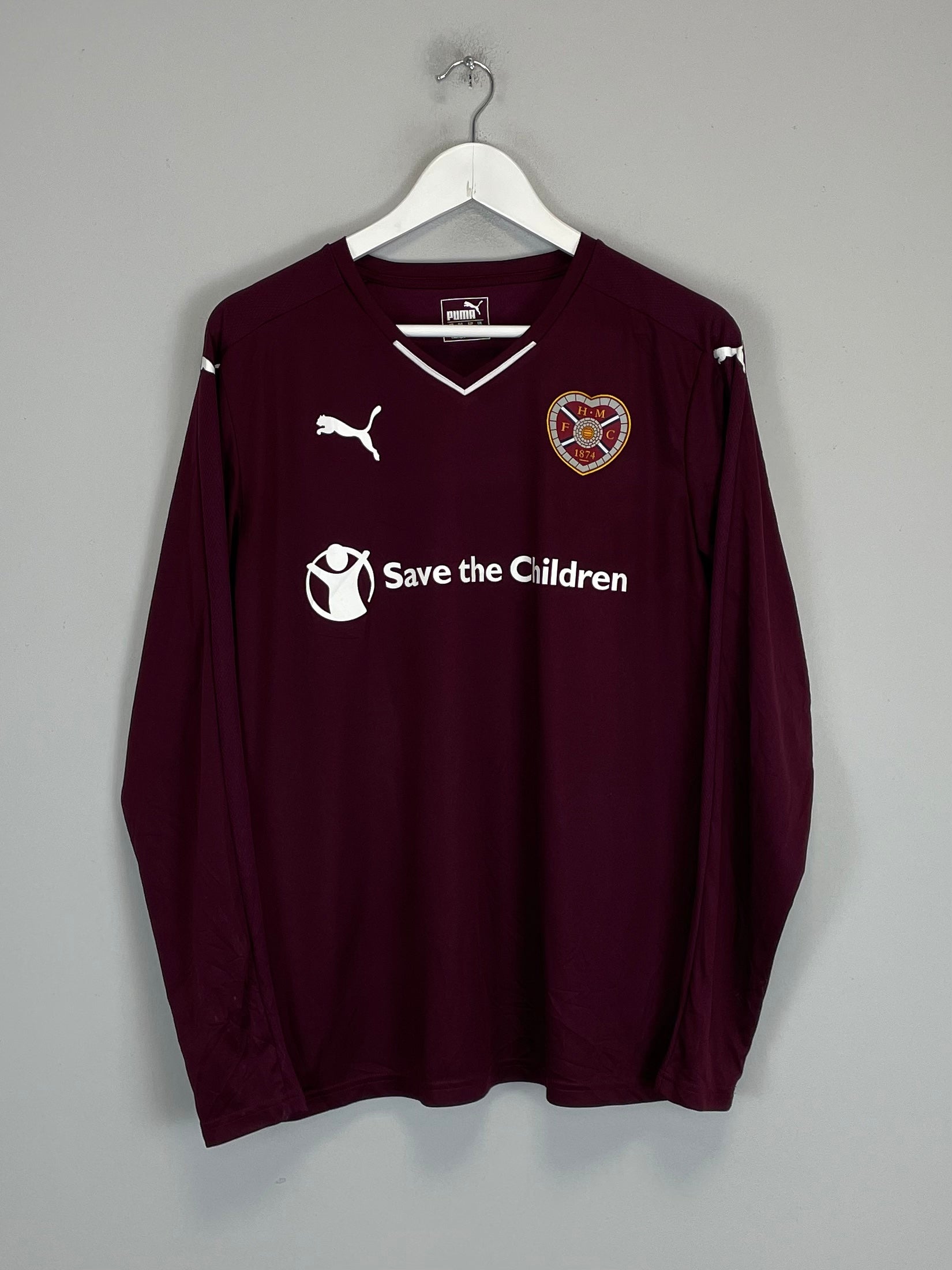 Shop 2016/17 HEARTS SARMA #20 L/S HOME SHIRT (M) PUMA, classic football shirts, vintage football shirts & retro soccer jerseys at Cult Kits