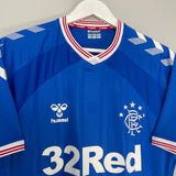 Shop 2019/20 RANGERS HOME SHIRT (XL) HUMMEL, classic football shirts, vintage football shirts & retro soccer jerseys at Cult Kits