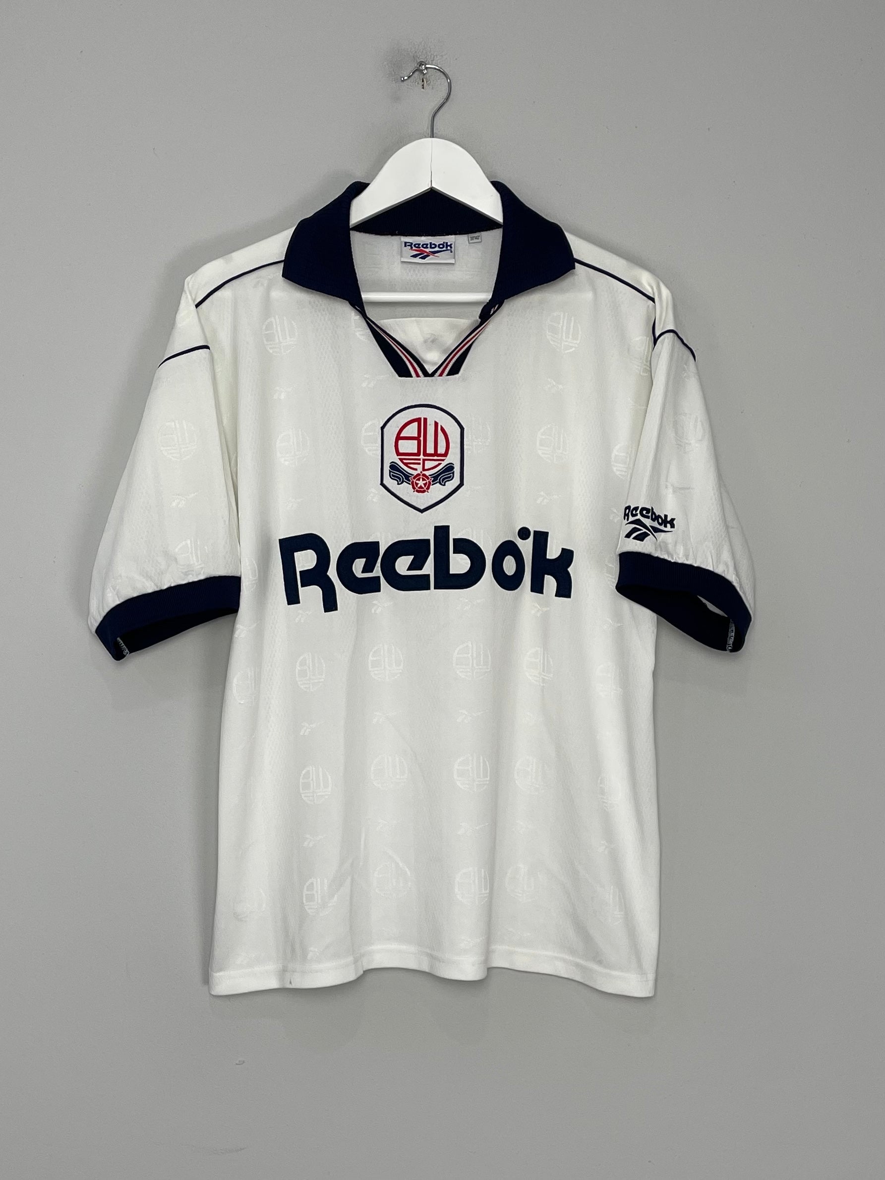 Shop 1995/97 BOLTON WANDERERS HOME SHIRT (M) REEBOK, classic football shirts, vintage football shirts & retro soccer jerseys at Cult Kits