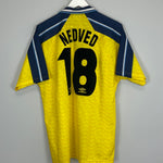 1996/98 LAZIO NEDVED #18 AWAY SHIRT (XL) UMBRO