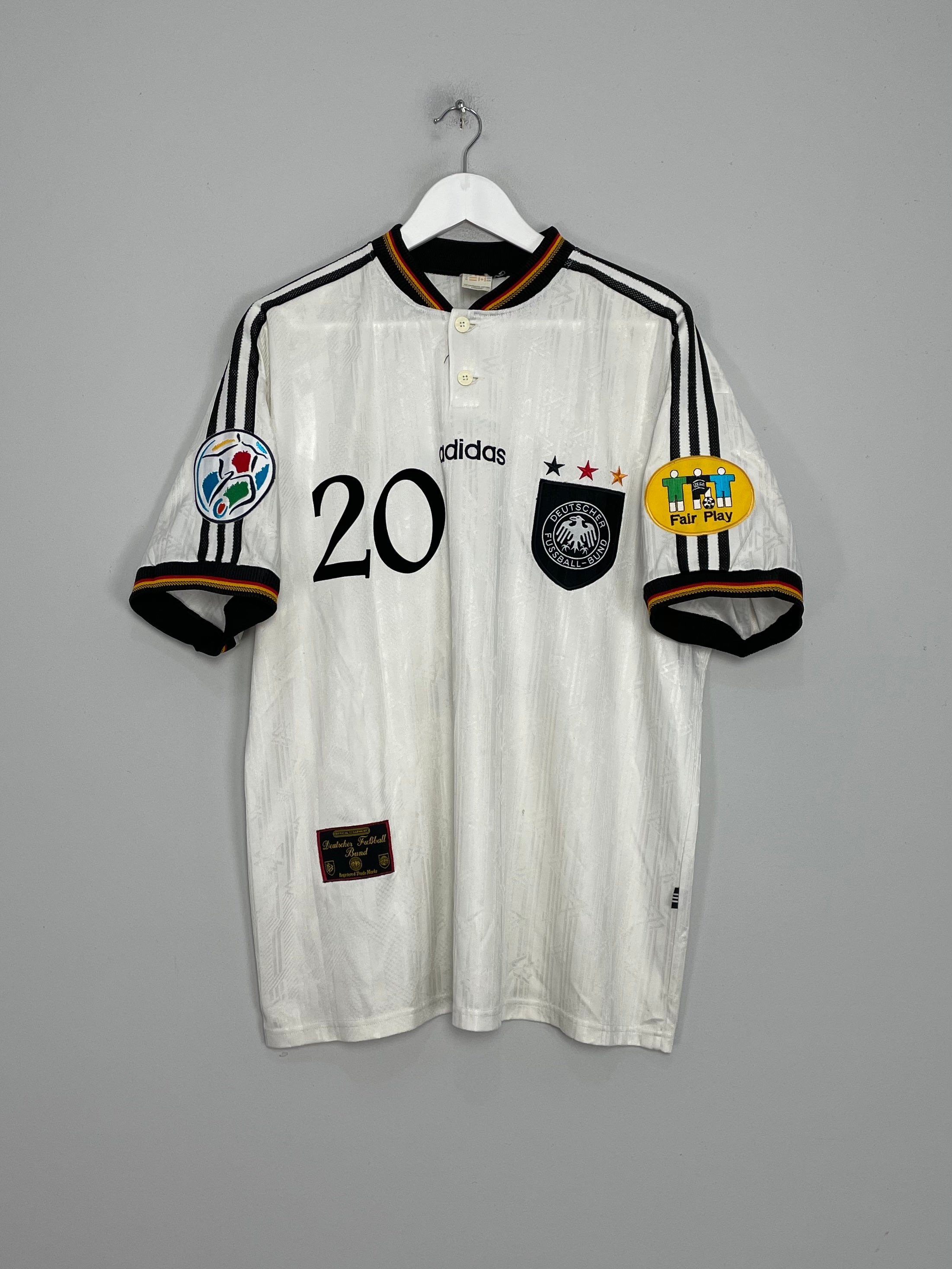 Shop 1996/98 GERMANY BIERHOFF #20 HOME SHIRT (XL) ADIDAS, classic football shirts, vintage football shirts & retro soccer jerseys at Cult Kits