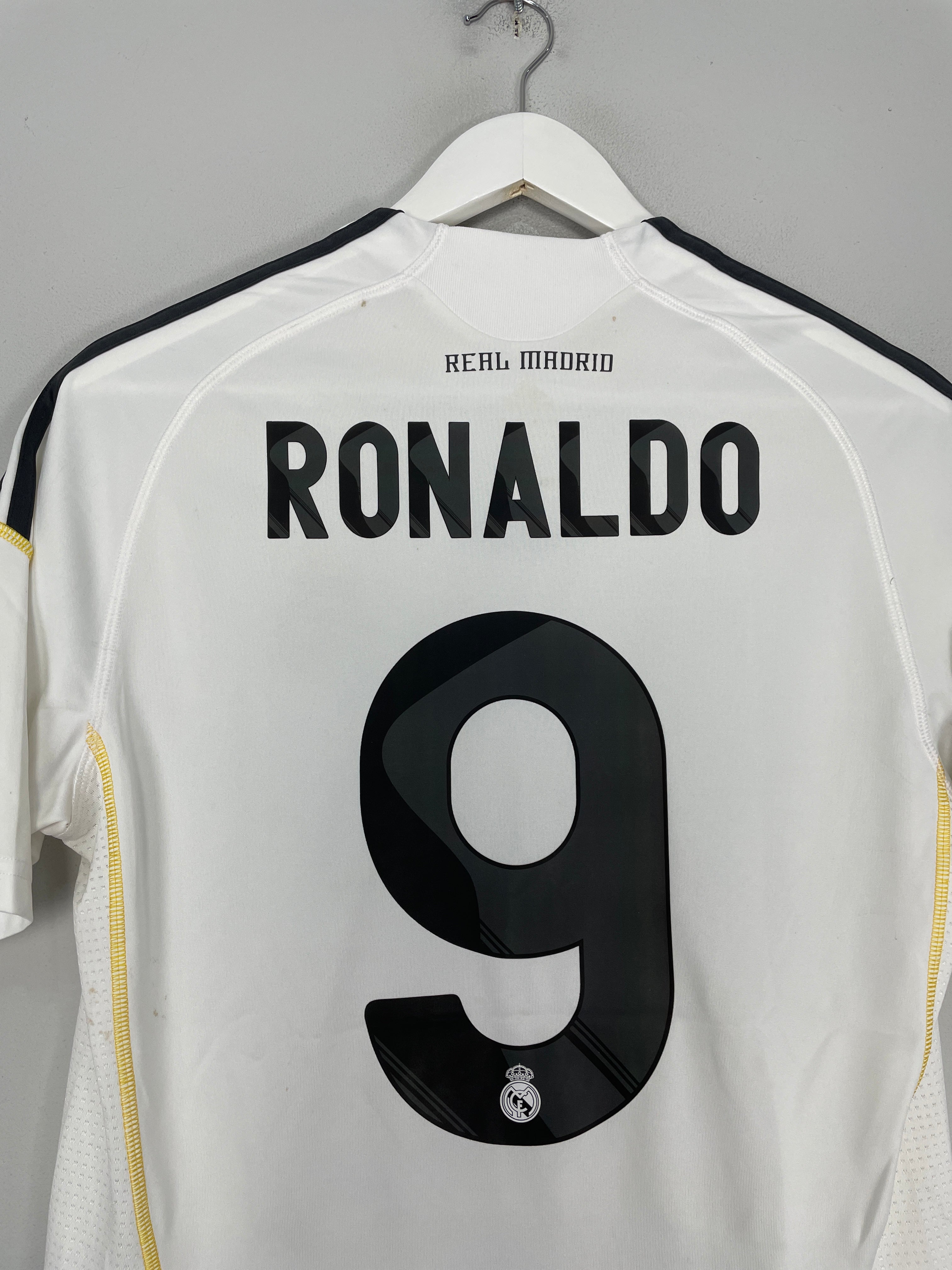 Shop 2009/10 REAL MADRID RONALDO #9 HOME SHIRT (S) ADIDAS, classic football shirts, vintage football shirts & retro soccer jerseys at Cult Kits