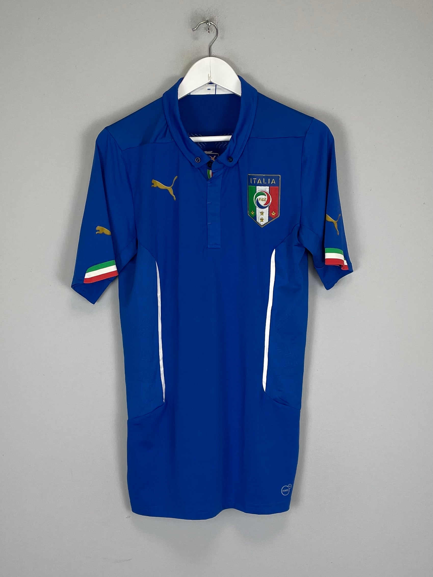 Shop 2014/15 ITALY *PLAYER ISSUE* HOME SHIRT (XL) PUMA, classic football shirts, vintage football shirts & retro soccer jerseys at Cult Kits