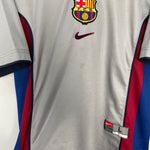 Shop 1998/01 BARCELONA KLUIVERT #9 AWAY SHIRT (L) NIKE, classic football shirts, vintage football shirts & retro soccer jerseys at Cult Kits