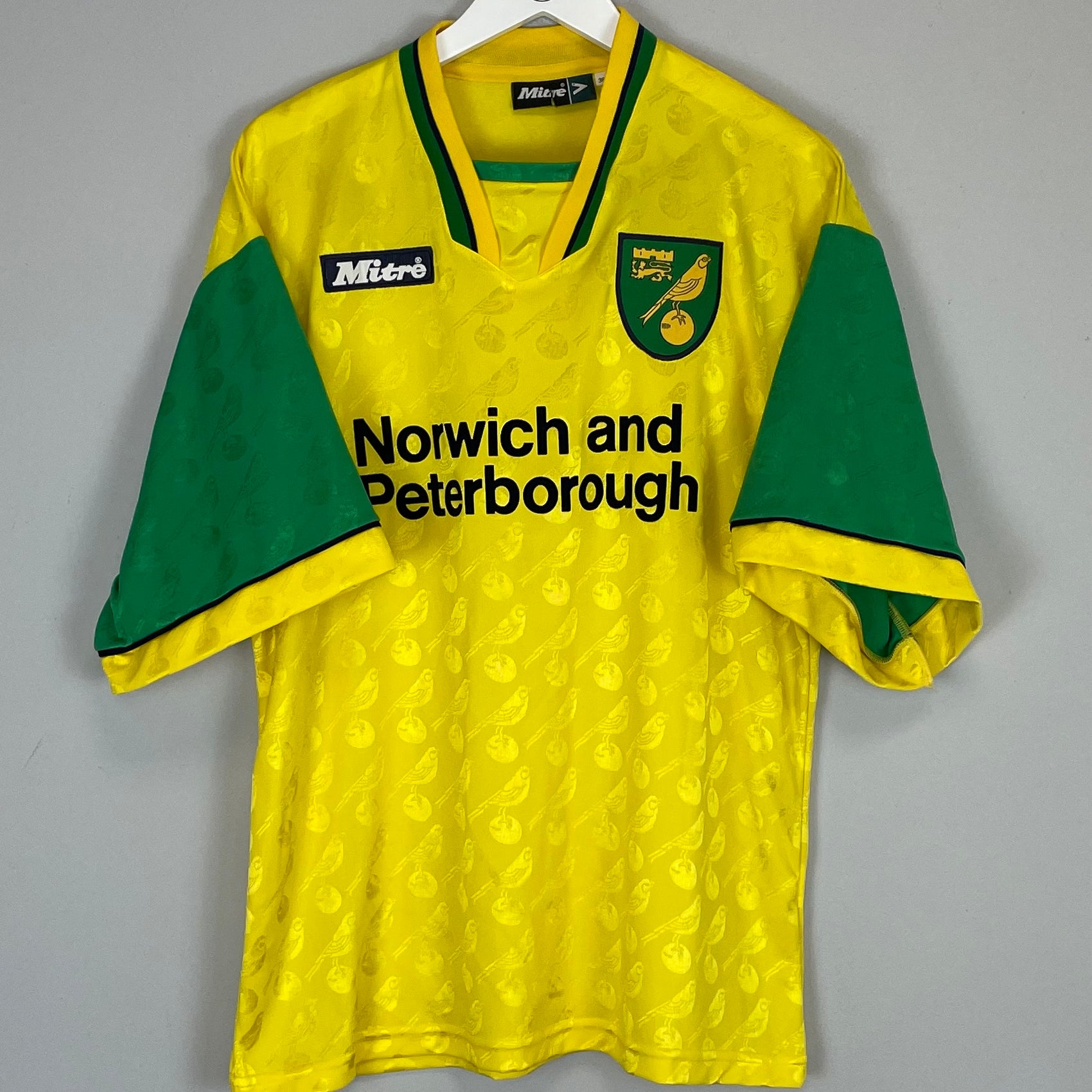 Shop 1996/97 NORWICH CITY HOME SHIRT (M) MITRE, classic football shirts, vintage football shirts & retro soccer jerseys at Cult Kits