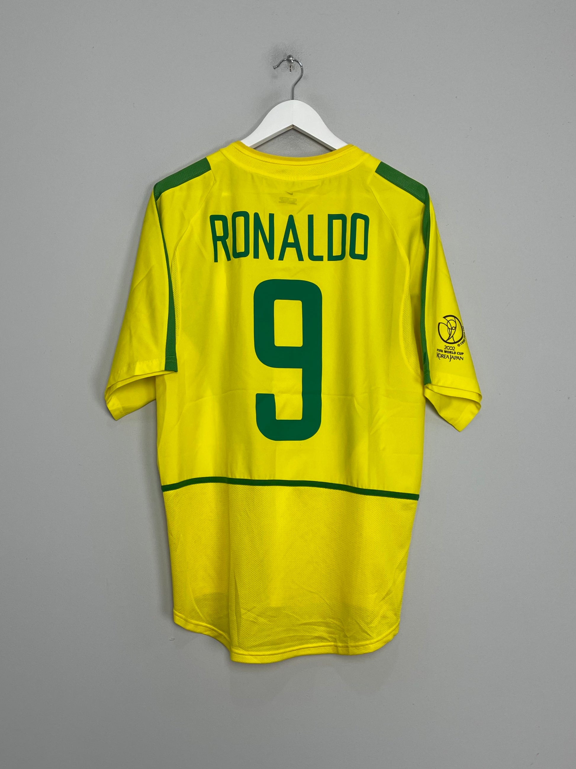 2002/04 BRAZIL RONALDO #9 HOME SHIRT (L) NIKE