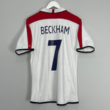 2003/05 ENGLAND BECKHAM #7 HOME SHIRT (M) UMBRO