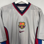 Shop 1998/01 BARCELONA KLUIVERT #9 AWAY SHIRT (L) NIKE, classic football shirts, vintage football shirts & retro soccer jerseys at Cult Kits