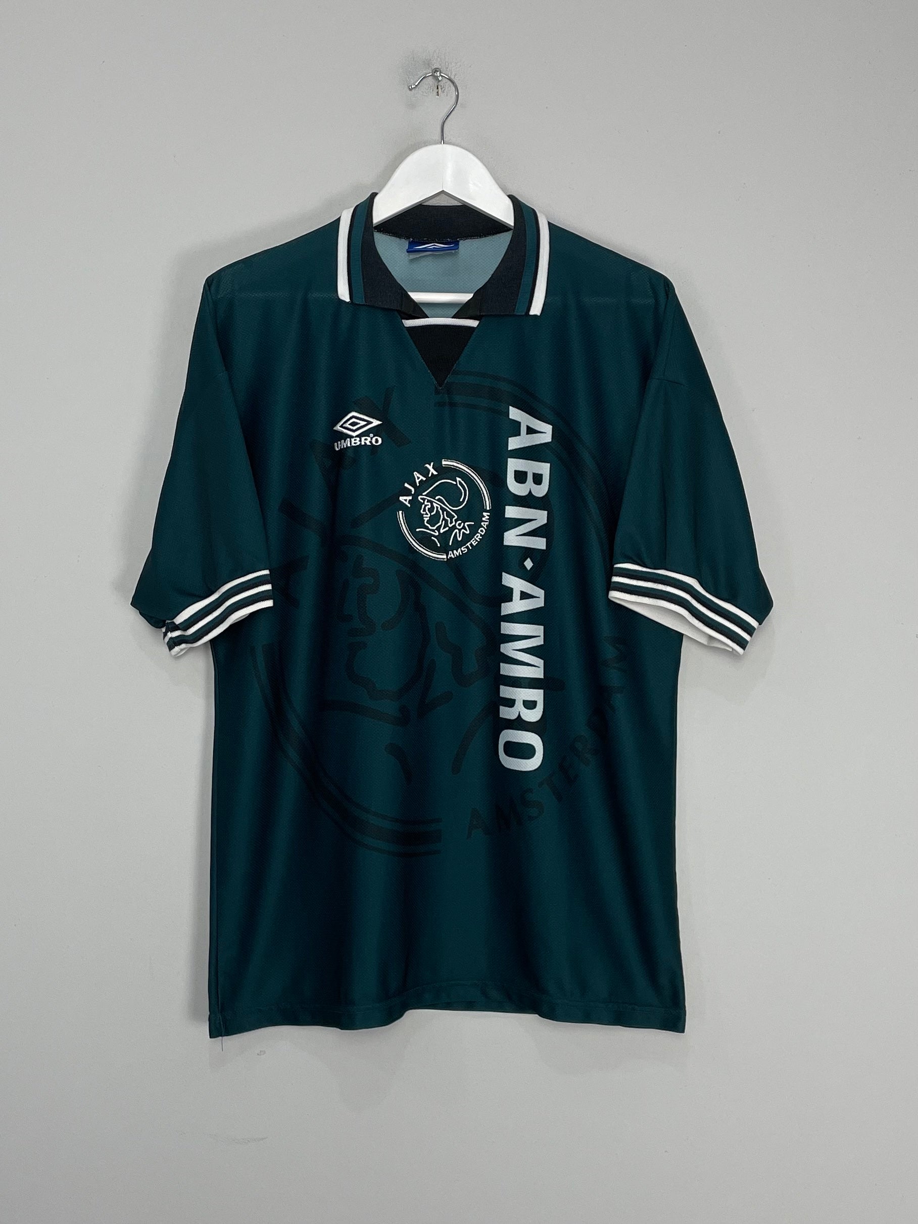 Shop 1995/96 AJAX AWAY SHIRT (L) UMBRO, classic football shirts, vintage football shirts & retro soccer jerseys at Cult Kits
